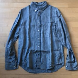 Club monaco linen button up shirt